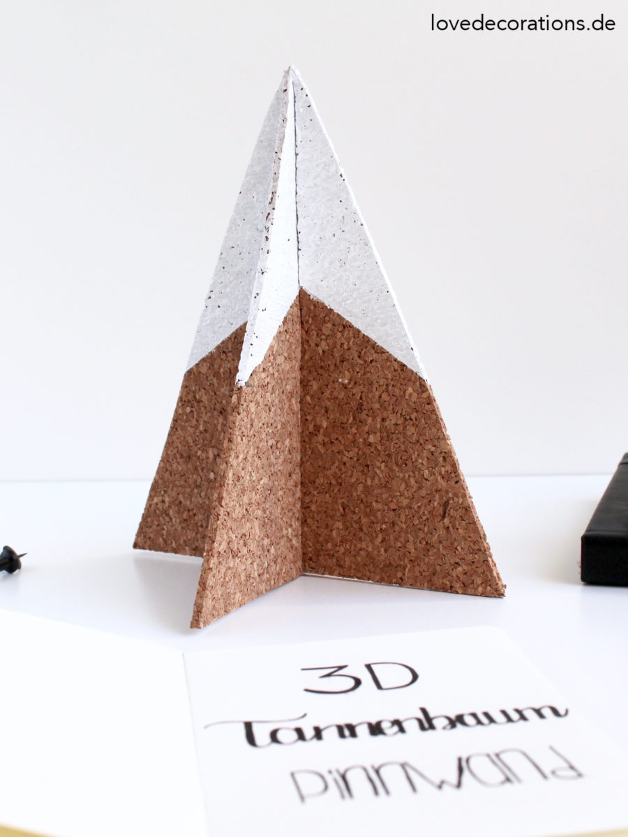 DIY 3D Tannenbaum Pinnwand | DIY 3D Christmas Tree Pinboard