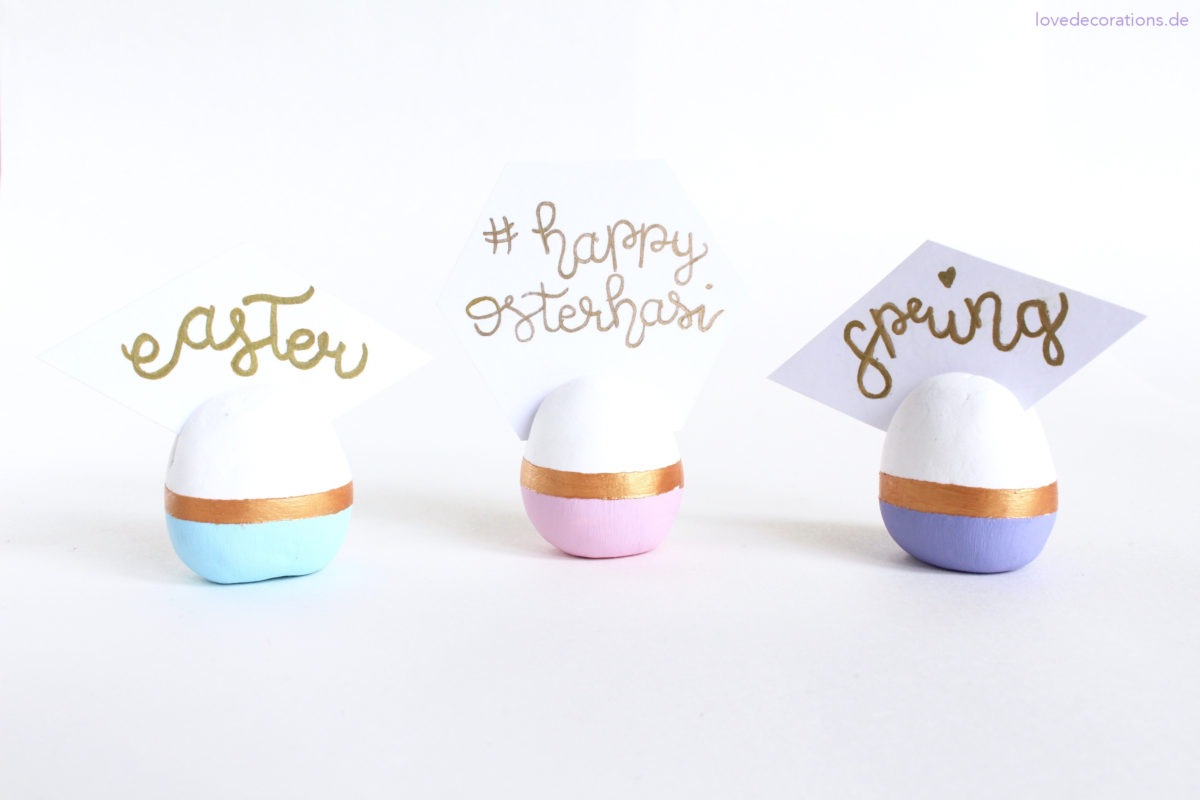 DIY Fimo Ei-Kartenhalter | DIY Egg Place Card Holders made of polymer clay