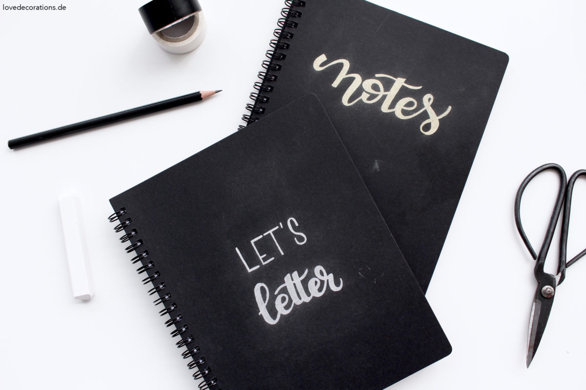 DIY Notizbücher mit Lettering-Cover | DIY handlettered Notebook Cover