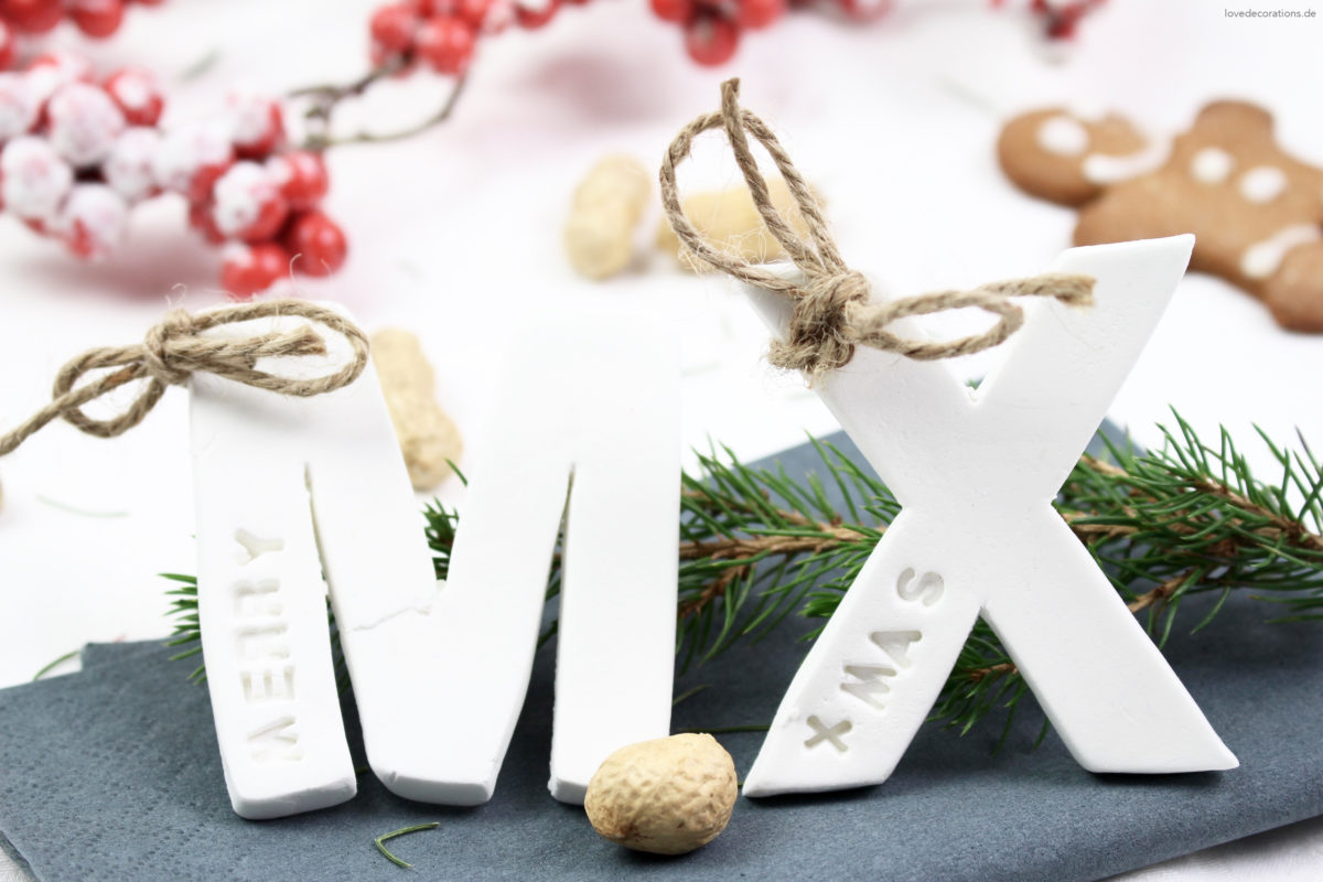 DIY Christmas Fimo Name Tag | DIY weihnachtliche Fimo Namensschilder