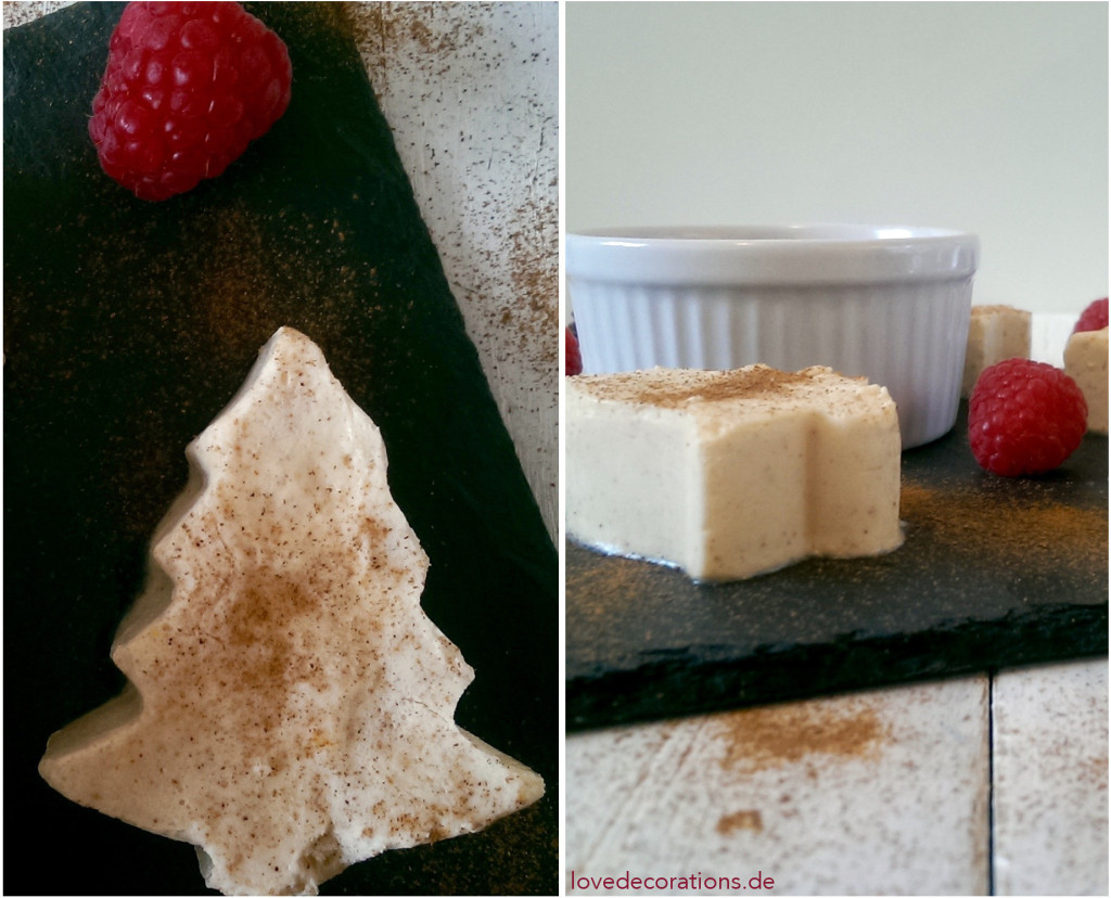 Orangen-Parfait mit Zimt und Himbeersauce - Love Decorations