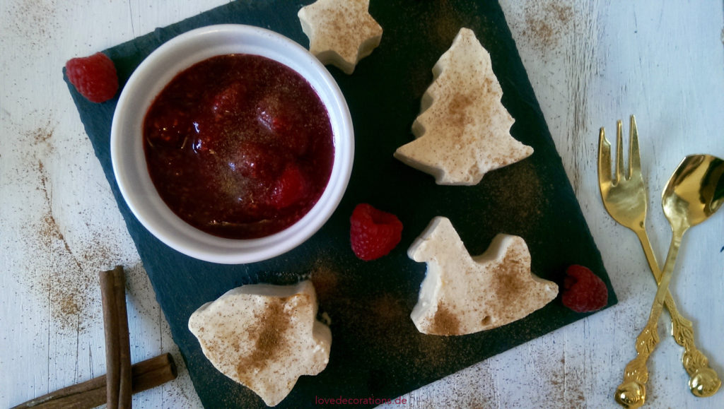 Orangen-Parfait mit Zimt und Himbeersauce - Love Decorations