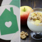Mein (neues) Logo auf Esspapier von Funbakery* und ein Walnuss-Apfel-Dessert