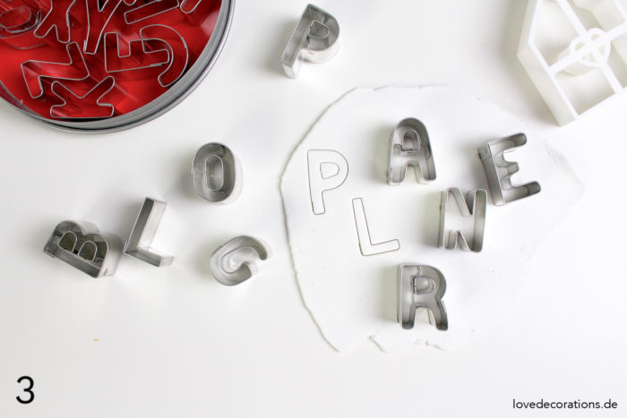 DIY Fimo Buchstaben für Planer