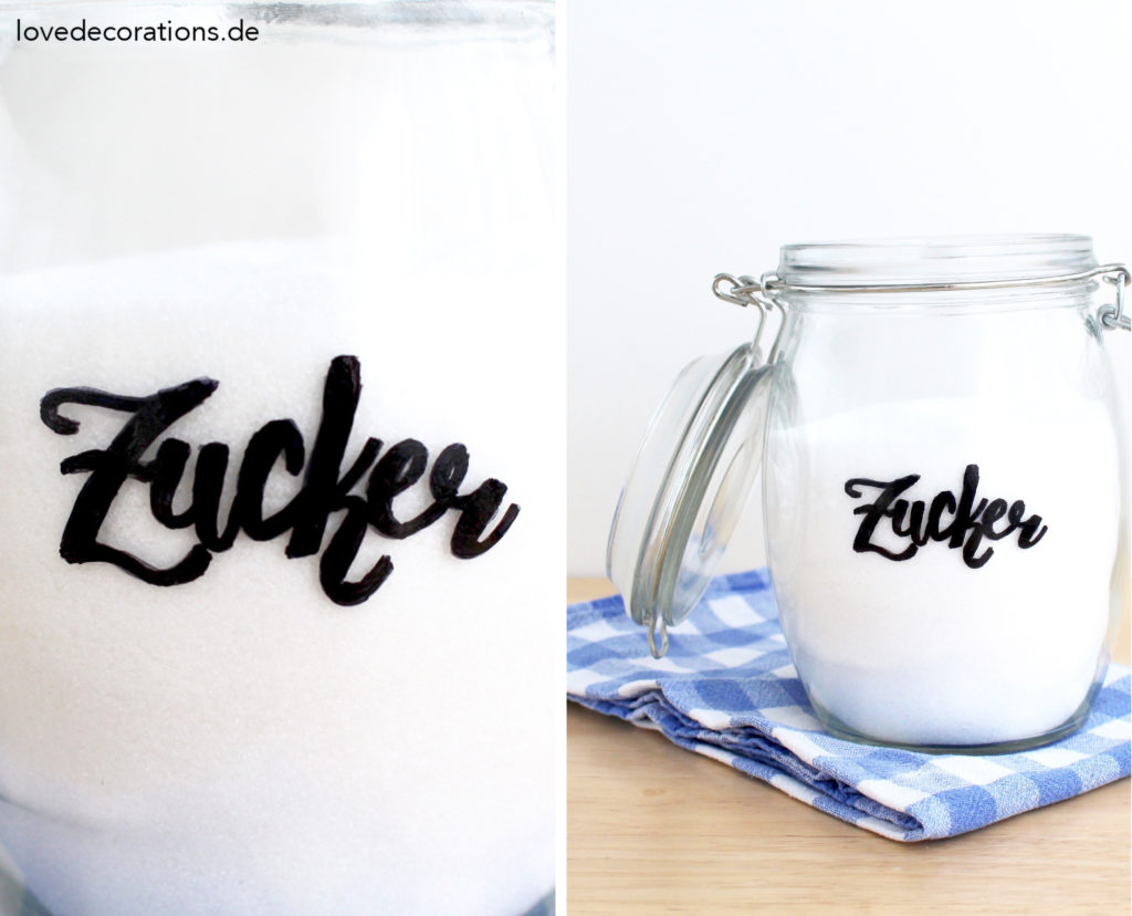 DIY Gläser mit Handlettering beschriften und ein bisschen