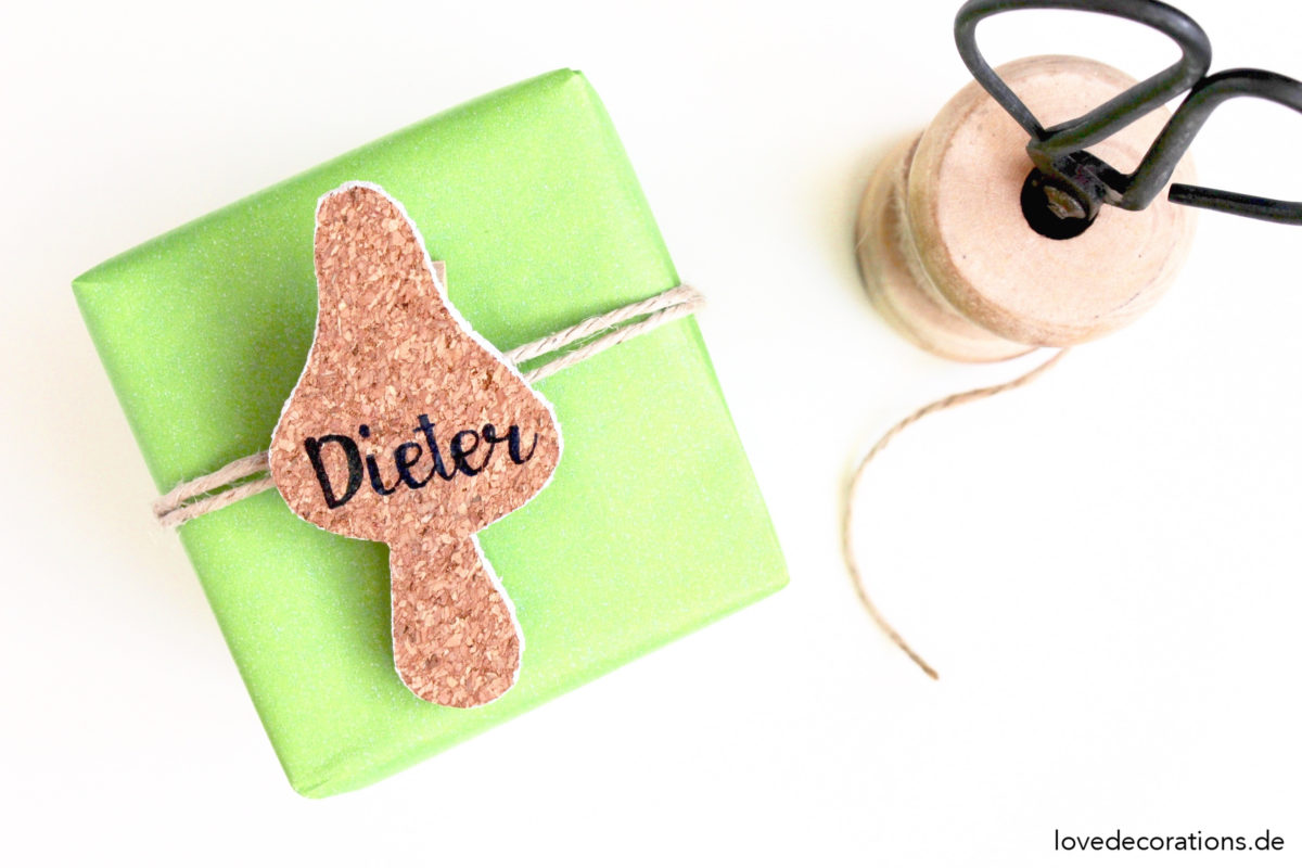 DIY Pilz Namensschild aus Kork | DIY Mushroom Name Tag