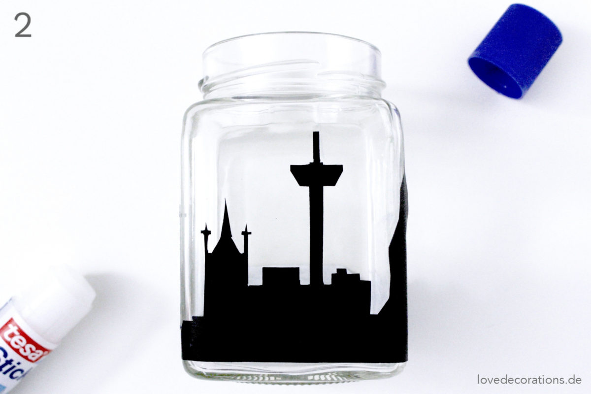 DIY Skyline Teelichtglas | DIY Skyline Jar