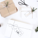 DIY Etikett auf Geschenkpapier malen + danke an Newsletter-Follower