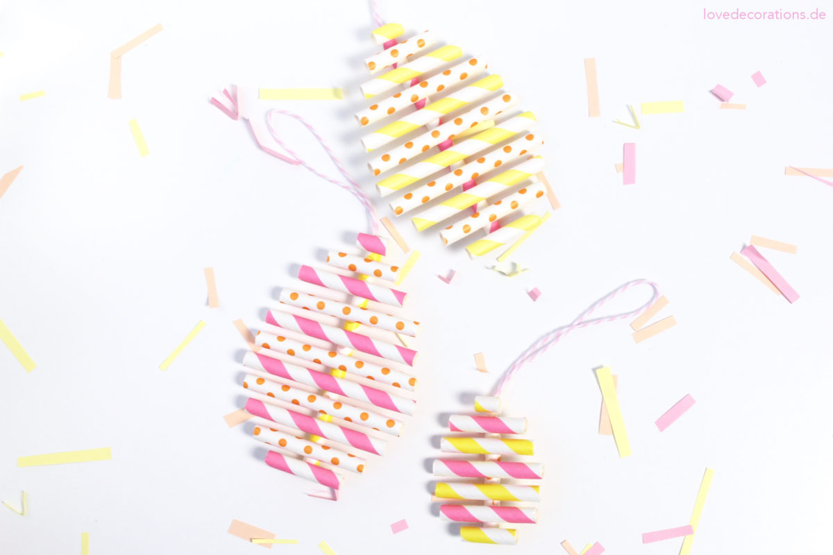 DIY Osterei aus Papierstrohhalmen | DIY Paper Straw Eggs