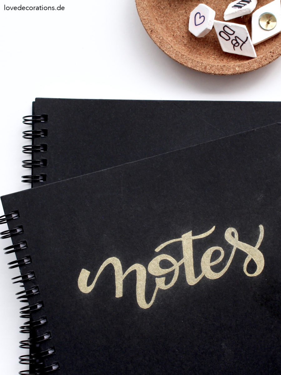 DIY Notizbücher mit Lettering-Cover | DIY handlettered Notebook Cover