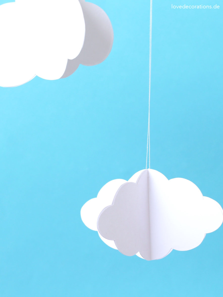 DIY 3D Wolken aus Tonpapier | DIY 3D Clouds