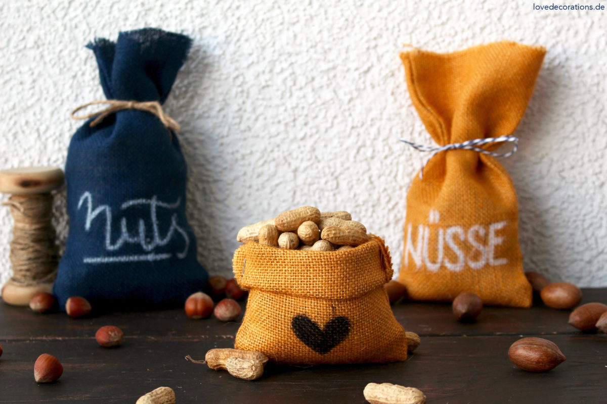 DIY Mini-Jutesack (ohne Nähen) | Nuts for Gifts*