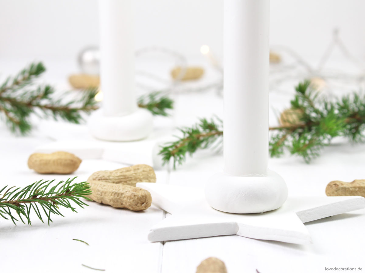DIY fimo star candle holder for christmas | DIY weihnachtlicher Fimo Kerzenständer
