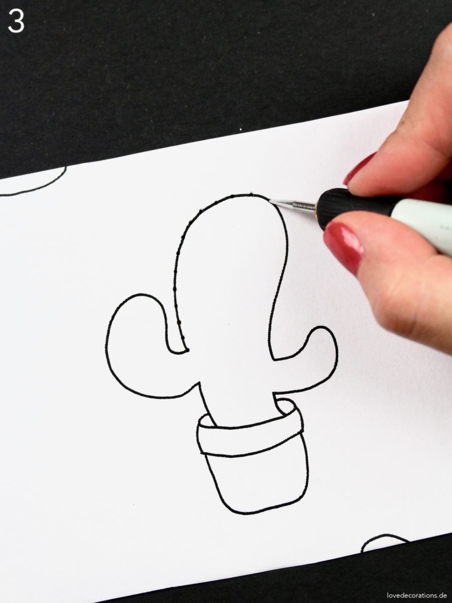 DIY Notizbücher mit Kakteen besticken | DIY embroided Notebook Cover with Cactus