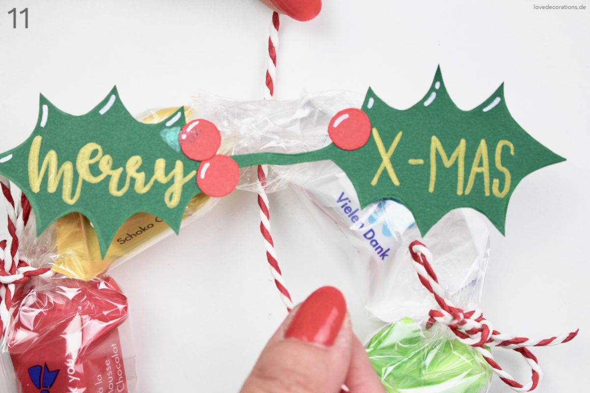 DIY sweet Christmas Wreath | DIY süßer Weihnachtskranz Mitbringsel