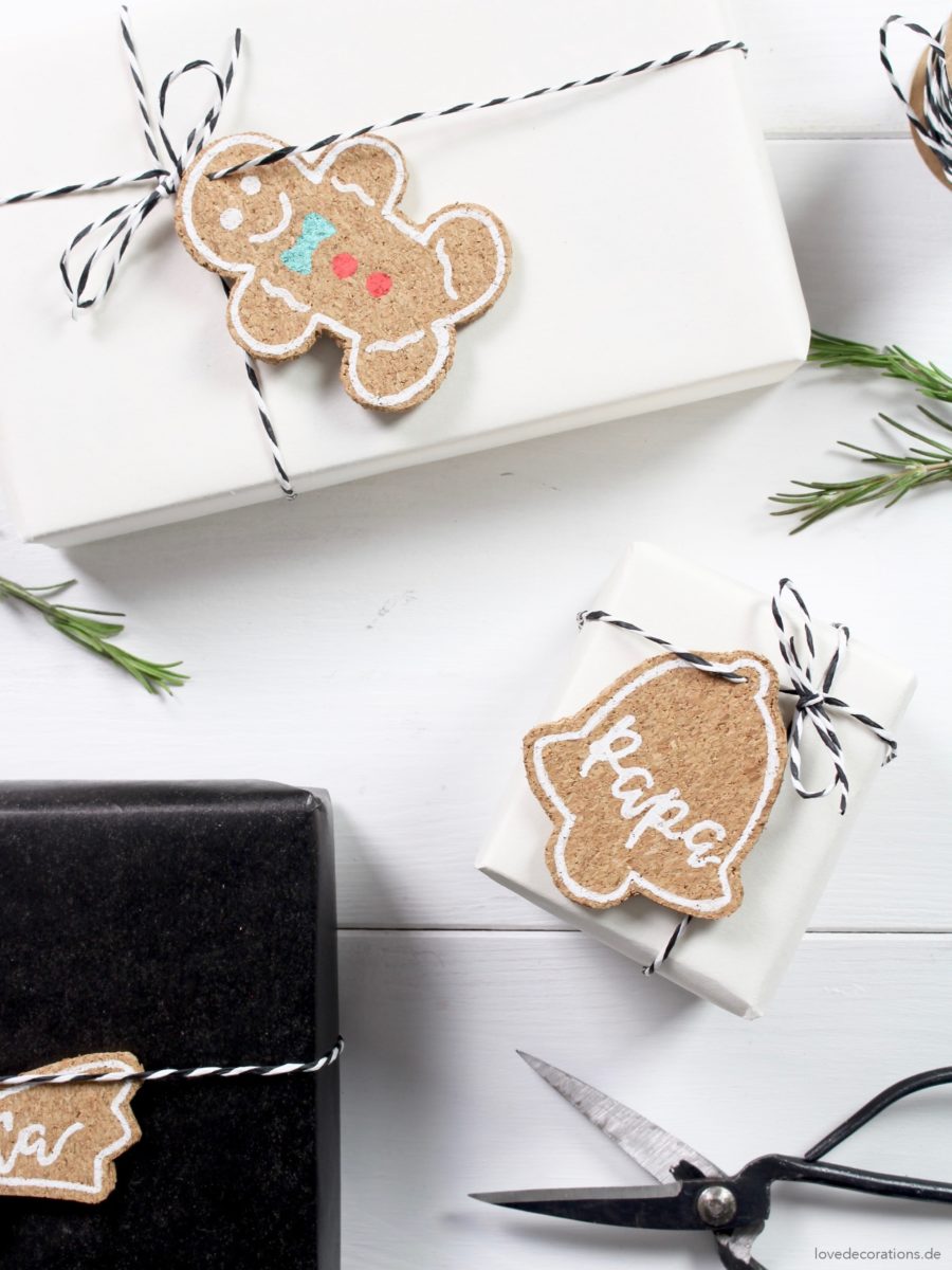DIY Christmas Ornaments made of Cork | DIY Kork Weihnachtsanhänger für Geschenke + Weihnachtsbaum