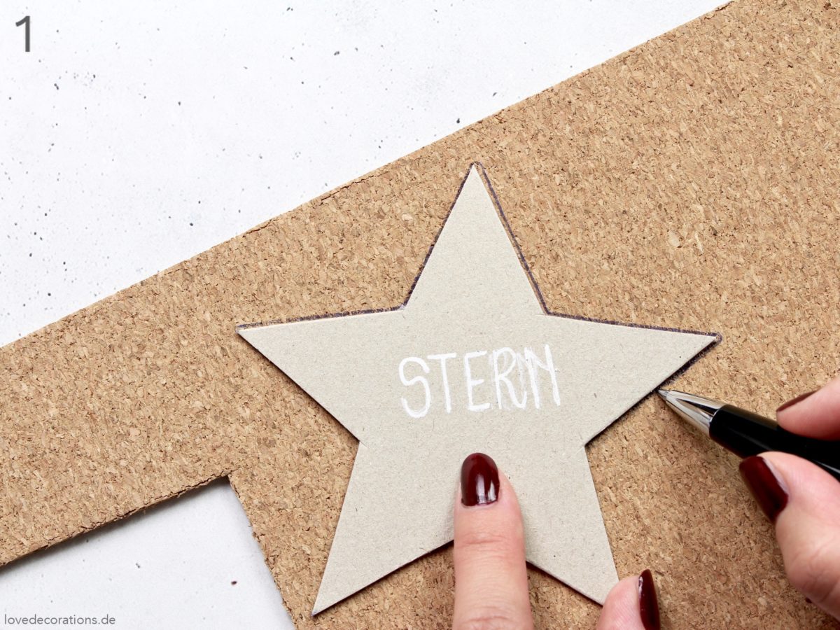 DIY weihnachtliche Kork-Untersetzer: Stern | DIY Star Cork Coaster for Christmas