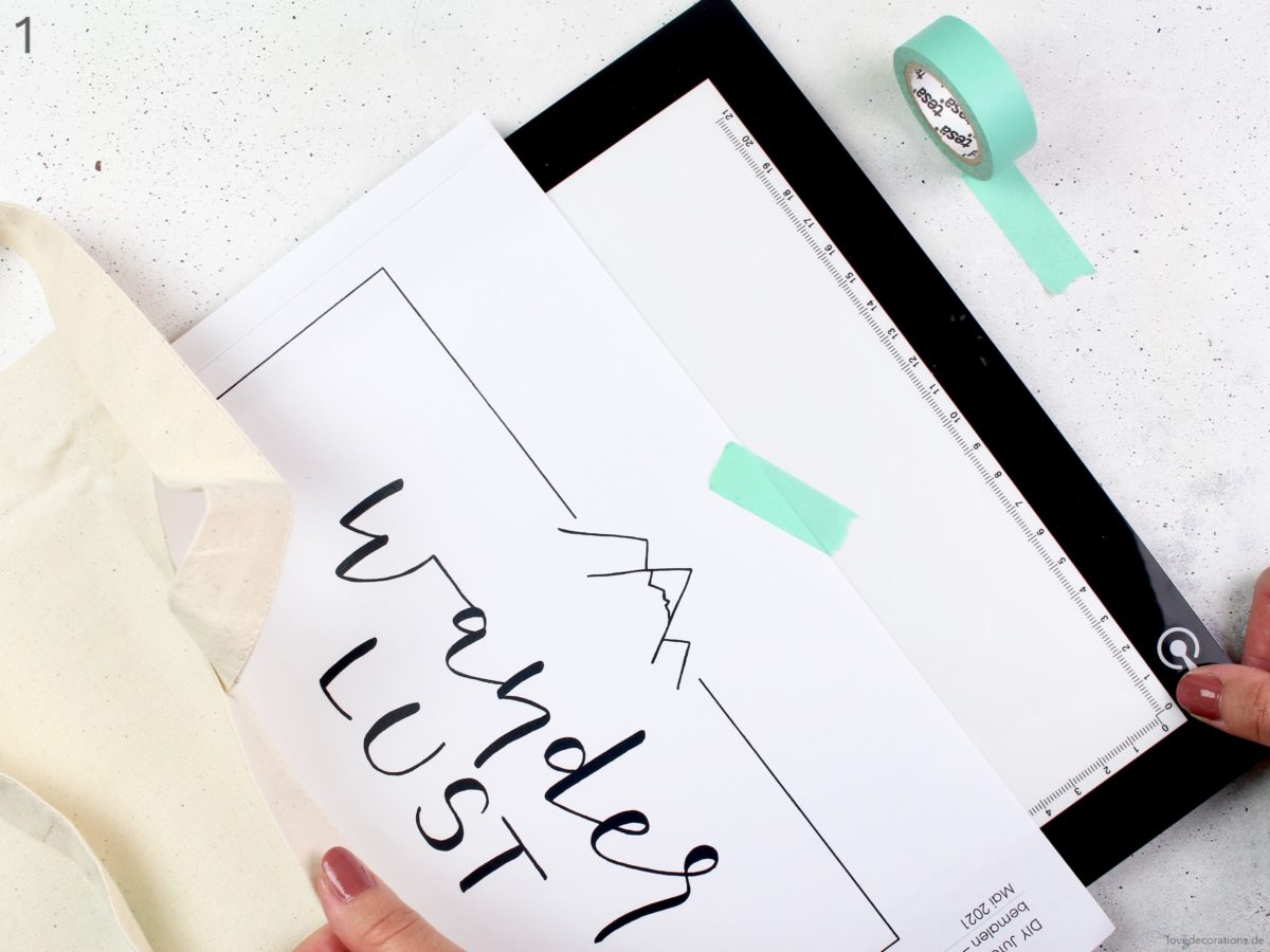 DIY Jutebeutel bemalen und belettern – Wanderlust