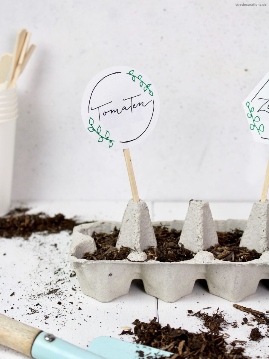 DIY Pflanzenstecker + Eierkartons als Anzuchtsschalen | Bottle 2 Pen Gel