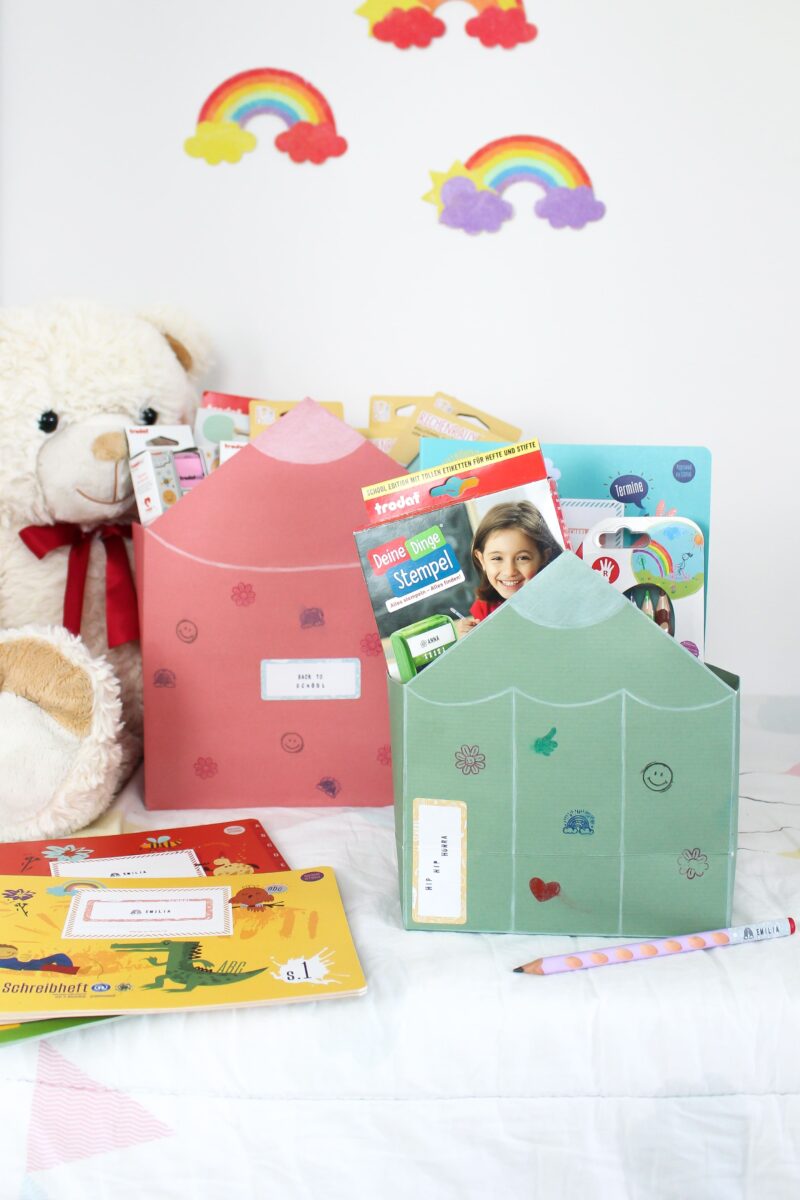 DIY Geschenktüte: Stifte-Tüte | Deine Dinge Stempel – School Edition | 3 Einschulungs DIYs #BackToSchool